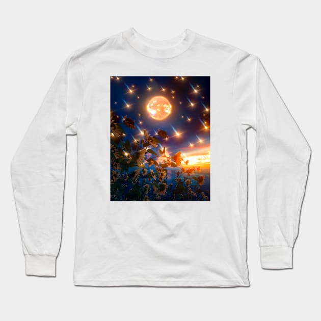 Meteor Shower Long Sleeve T-Shirt by LumiFantasy